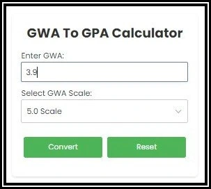 convert gwa to gpa